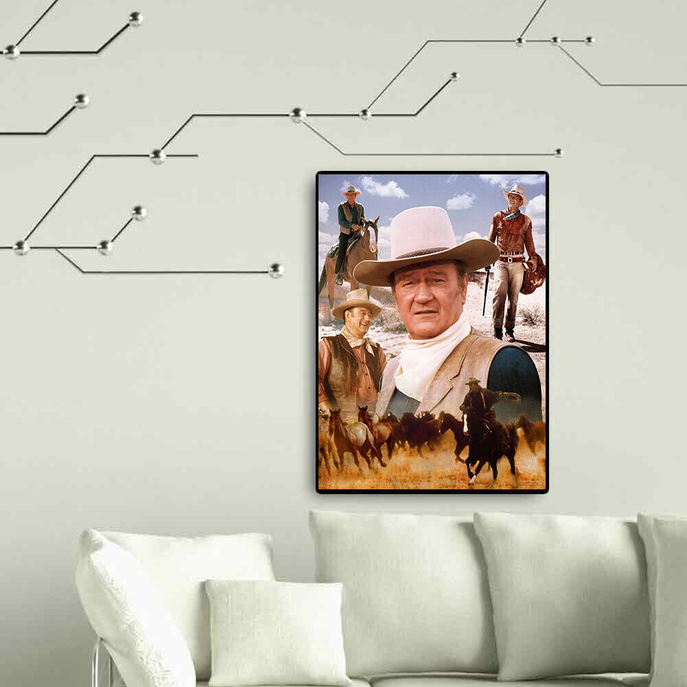 Handmade DIY Full Square Drill Diamond Painting Western Cowboy Kit Craft