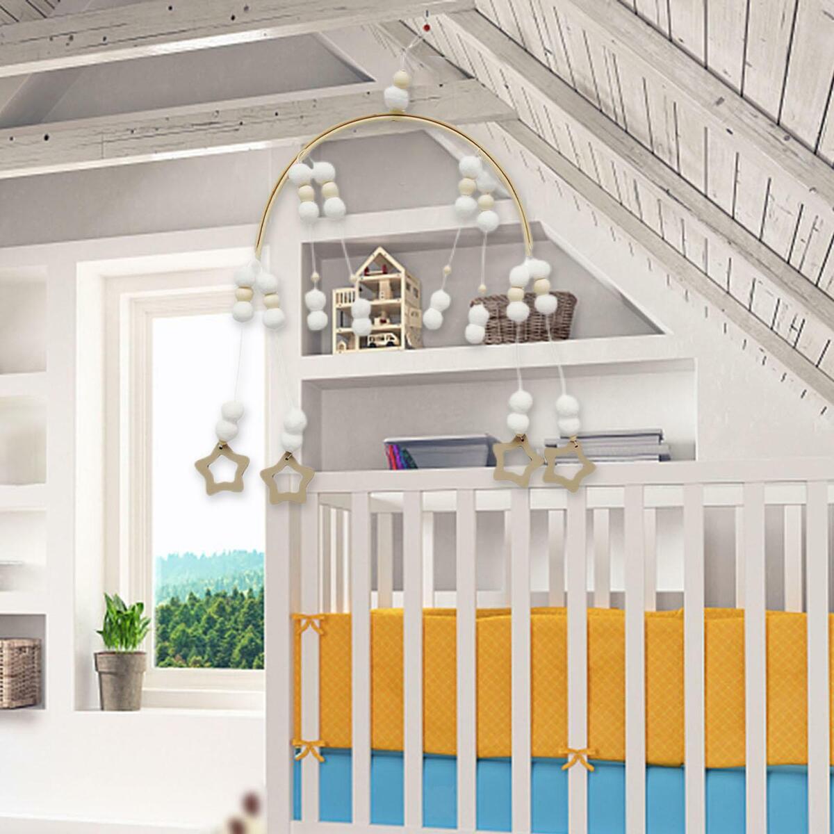 Baby Mobile Bracket Montessori Crib Mobile Bed  Infant Newborn