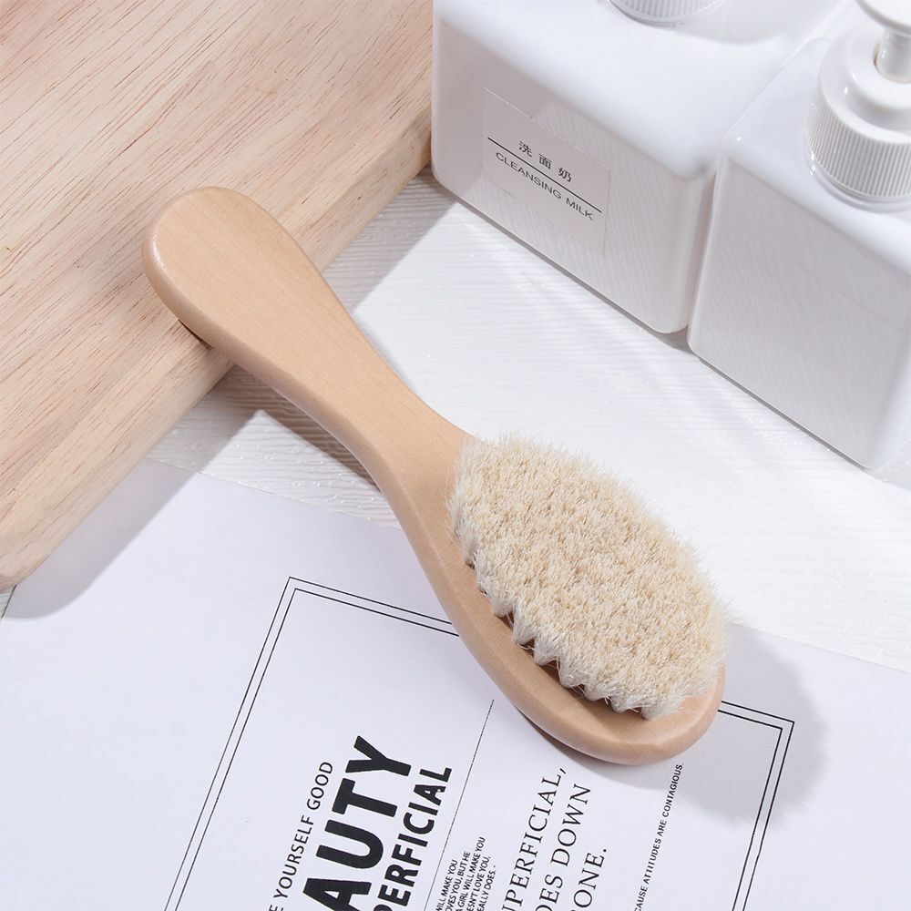 Soft Bristles Scrub Baby Hairbrush Natural Hair Brush Infant Comb Baby Brush