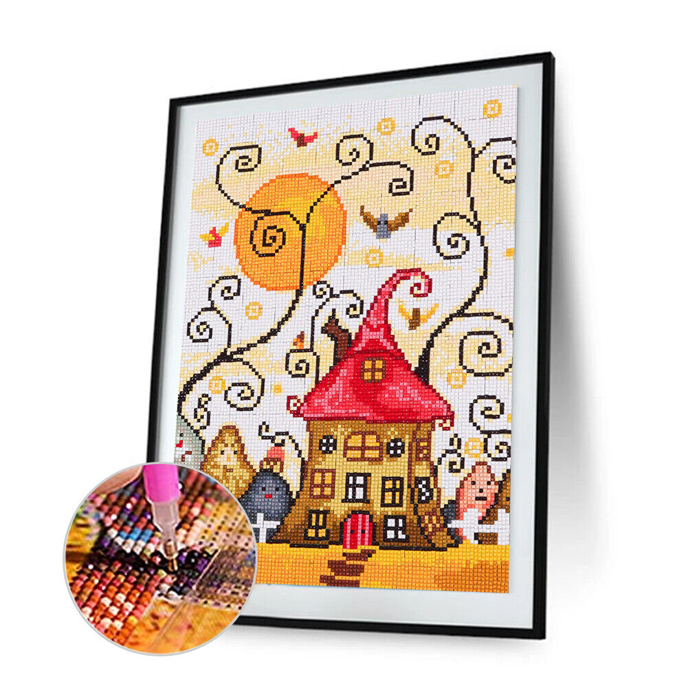 5D Buildings Kit Full Square Drill Rhinestone Pictures DIY Diamond Painting
