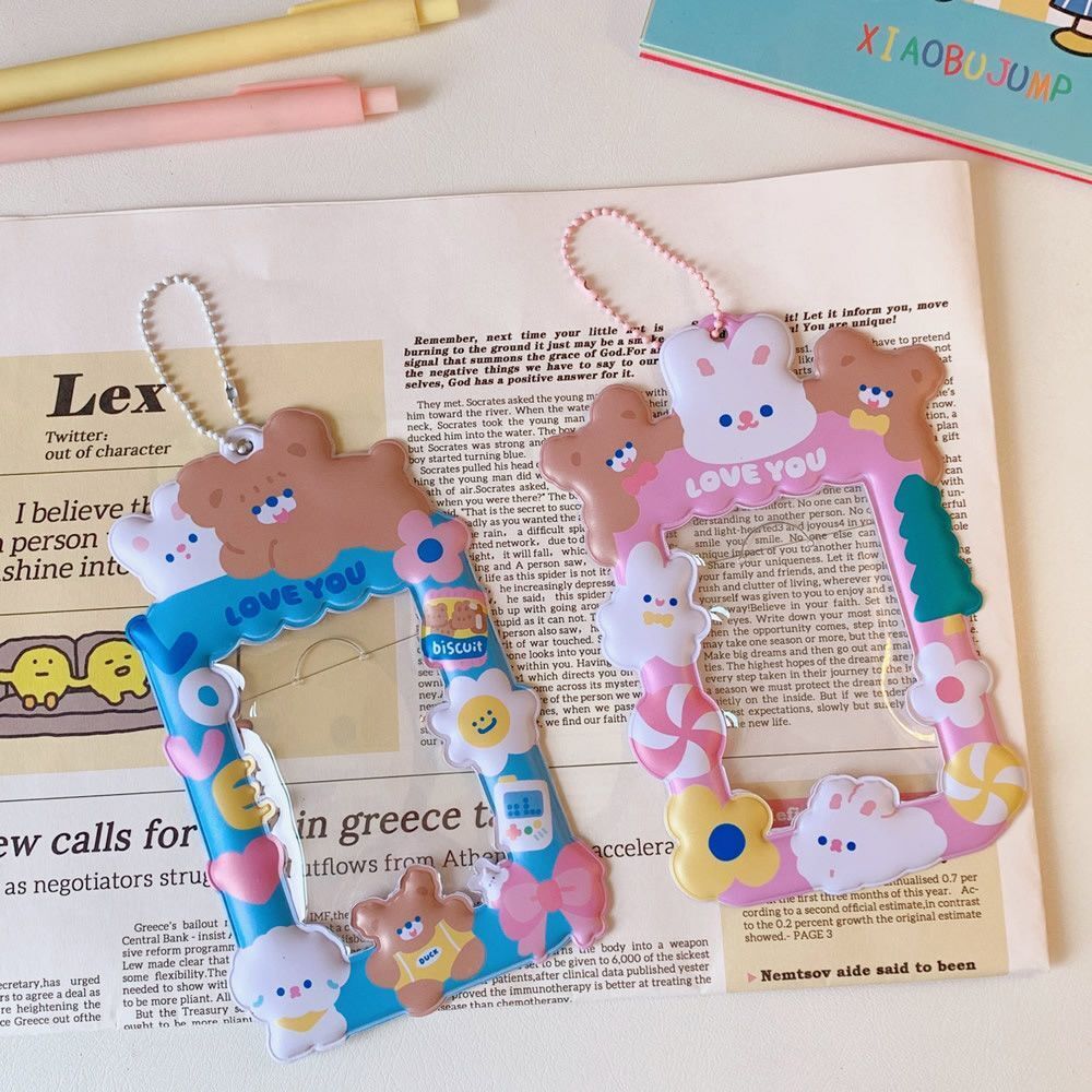 Elastic Rope Cartoon Campus Card Package ID Holder Card Cover Protective Case