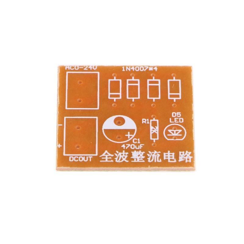 5 Pcs DIY Kit IN4007 Full Wave Rectifier Circuit AC To DC Power Supply Converter