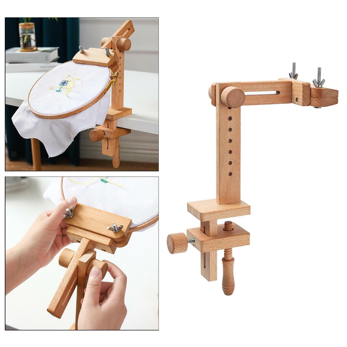 Tabletop Embroidery Hoop Holder Wooden   Rack Stand