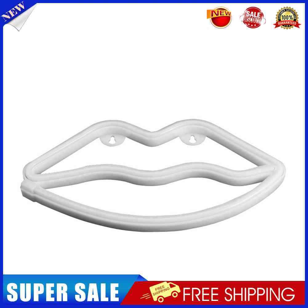 Indoor LED Neon Sign Night Lights Lips Lamp Party Wall Decor Light (Red)