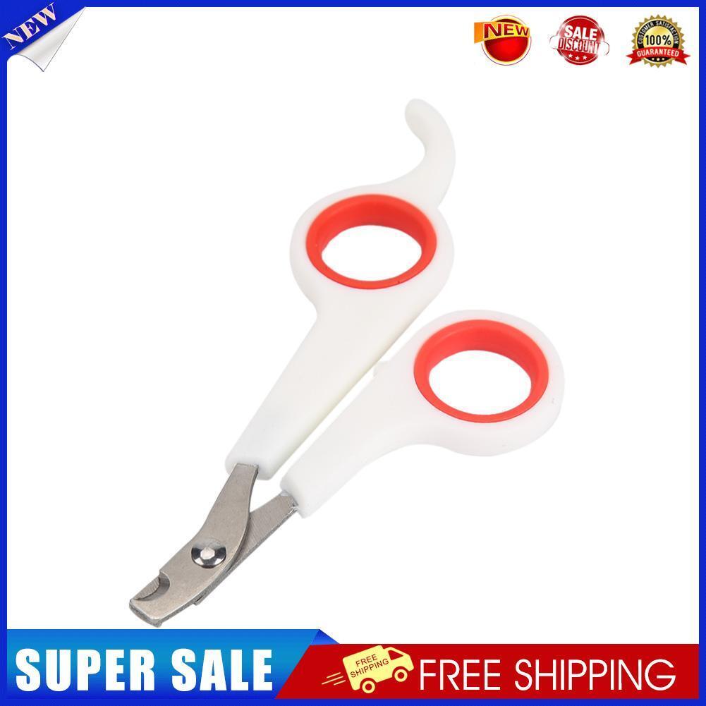 Stainless Steel Pet Nail Toe Scissors Dog Cat Claw Grooming Clipper (White)