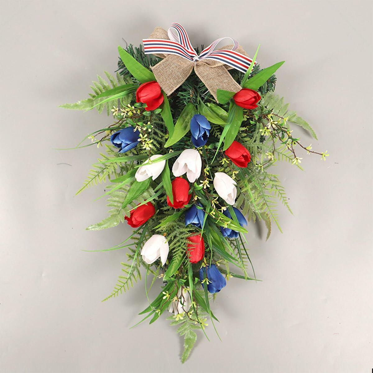 Wreath  Swag Decoration for Wedding July 4TH Patriotic Decoration