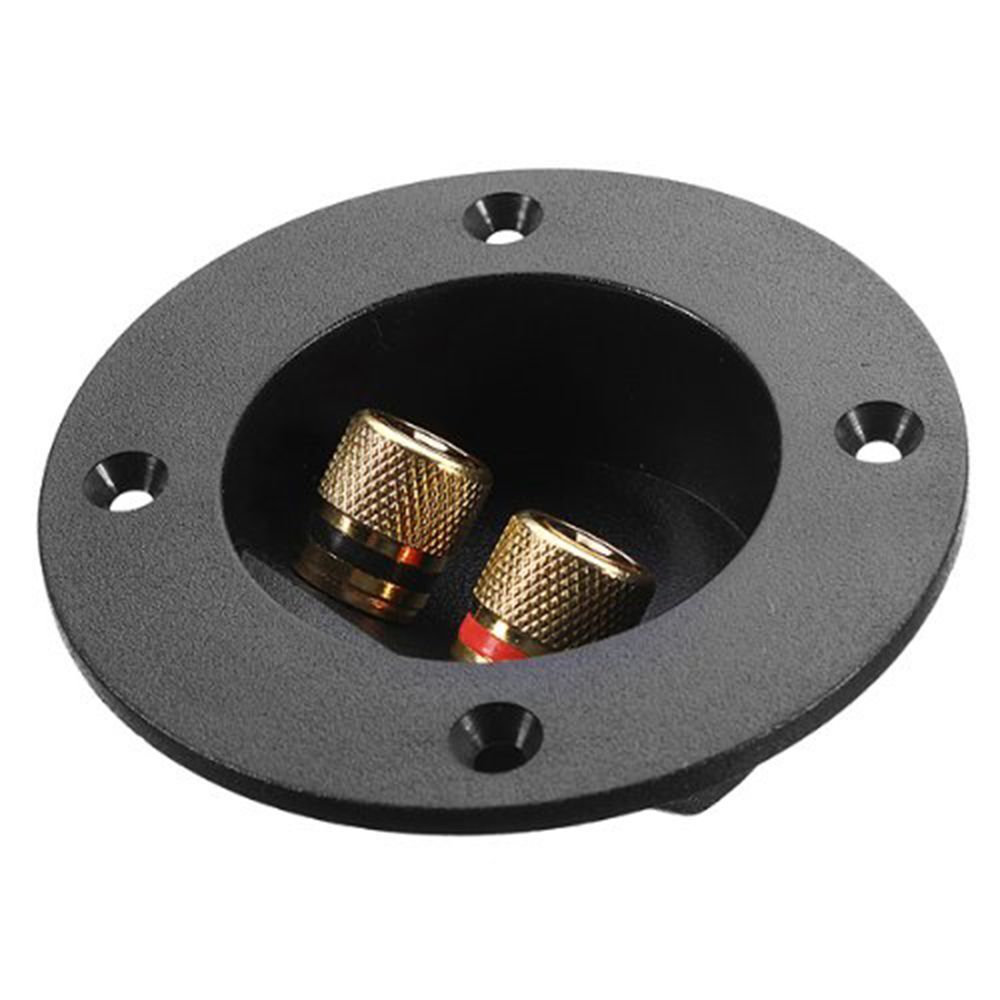 Terminal Connectors Round Boxes with 2 Banana Jack Stereo Plug Subwoofer