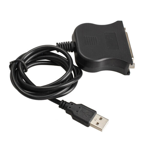 New USB 1.1 to DB25 Female Port Print Converter Cable LPT Black