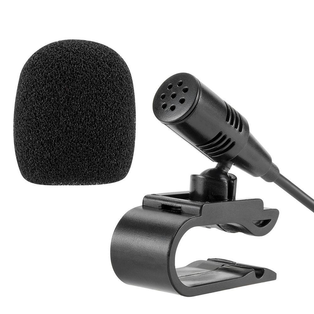 3.5mm Jack Car Microphone Stereo Plug Wired External Mic for PC Auto Radio