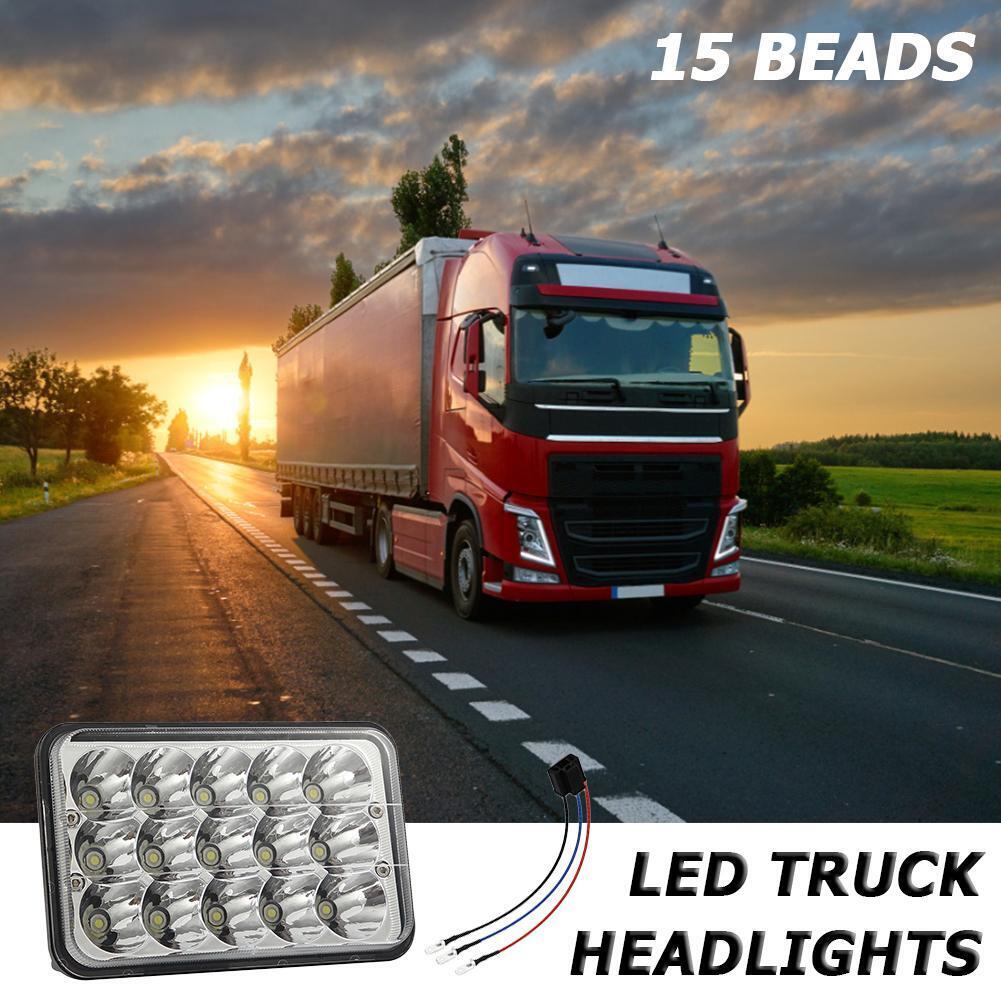 150W 4X6 inch Truck LED Headlight DRL 15000LM 6000K Square Lamp for SUV