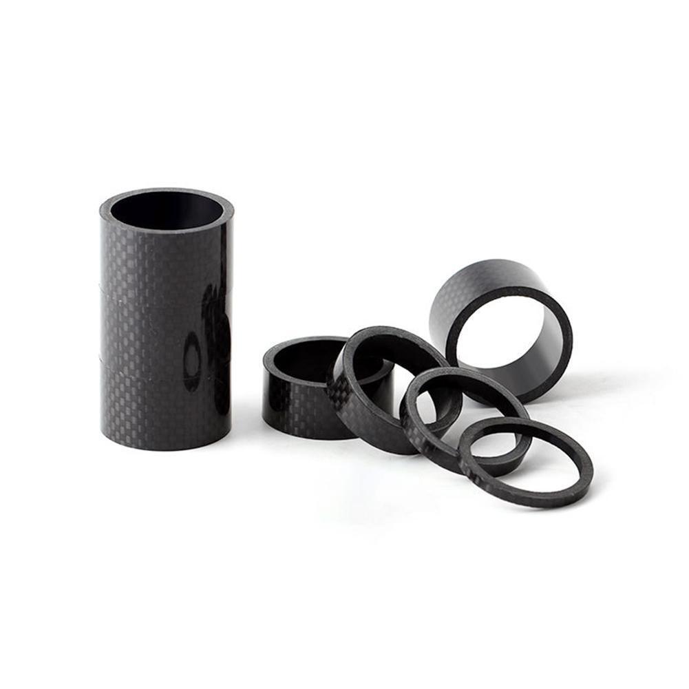5pcs/set 28.6mm Carbon Fiber Washers MTB Bike Bicycle Headset Stem Spacers