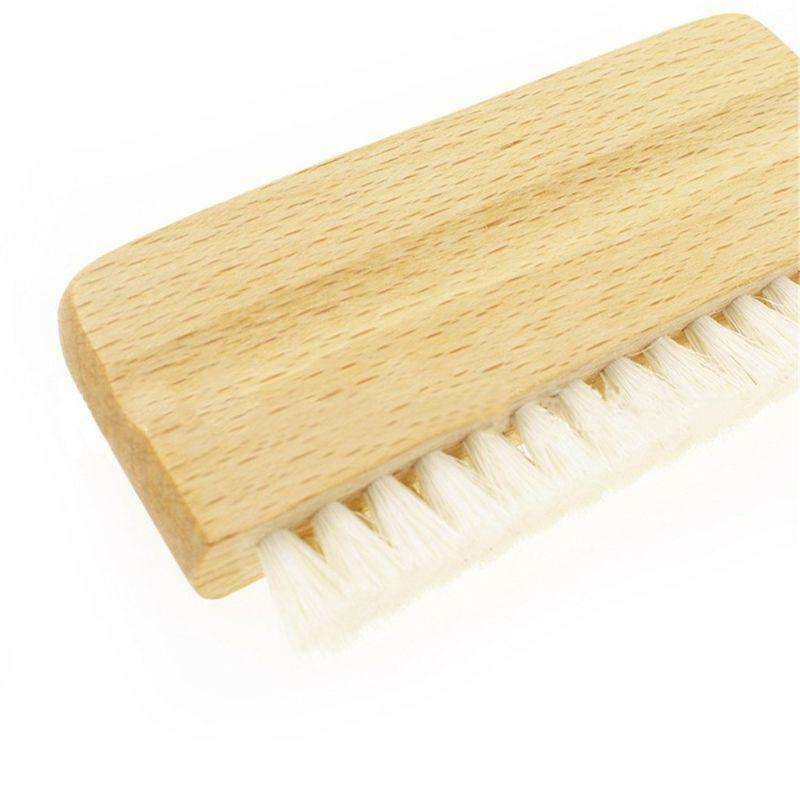 LP Vinyl Record Cleaning Brush Anti-static Goat Hair Wood Handle Brush Cleaner