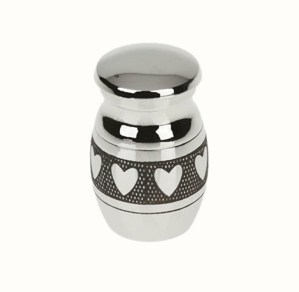 6 Pieces Stainless Steel Cremation Urn Necklace Pet Ash Container Holder