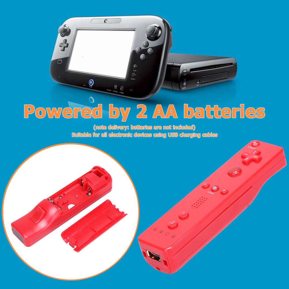 Wireless Remote Control Gamepad Controller for Nintend Wii for Wii U (Red)