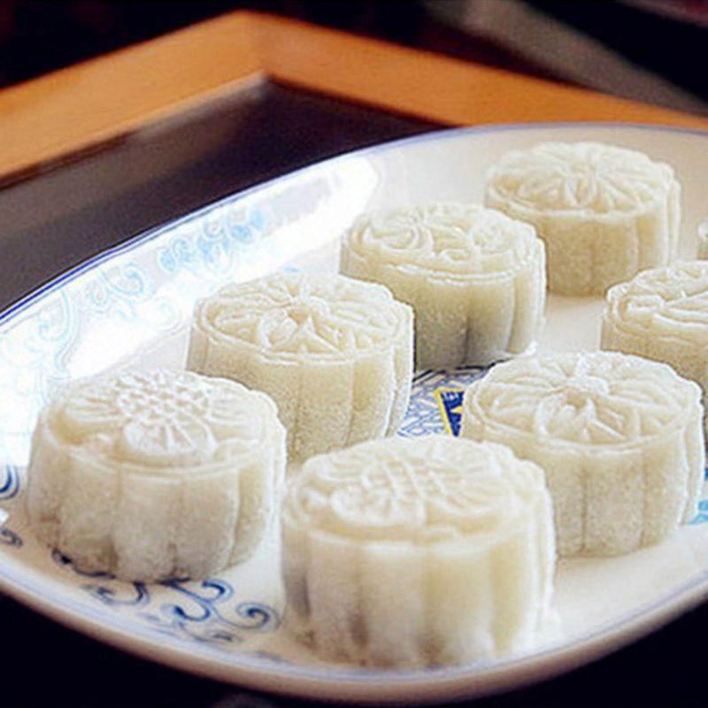 Plastic Material Mooncake Mold 50g Flower Shaped Stamps Moon Cake Moulds for DIY
