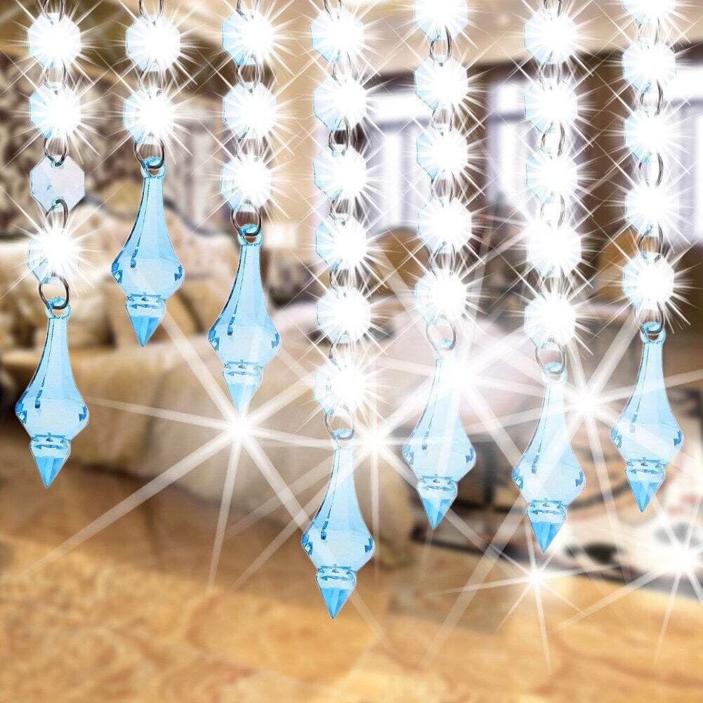 10 X Acrylic Crystal Beads  Garland Chandelier Hanging Wedding Party Decor
