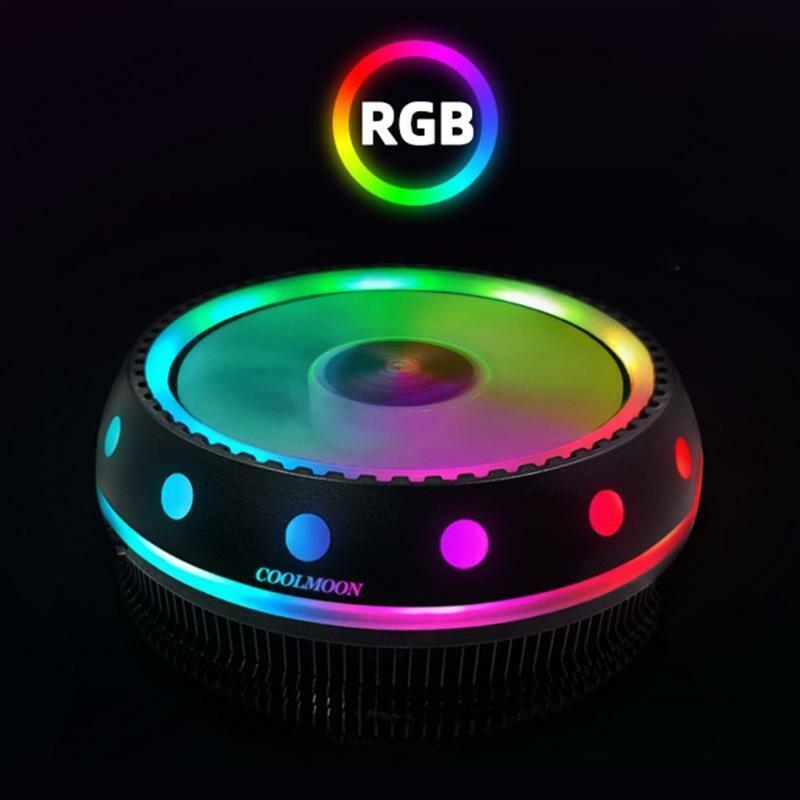 Multicolored CPU Radiator Ultra Quiet Case Fan Aluminum Silent PC Cooling Cooler