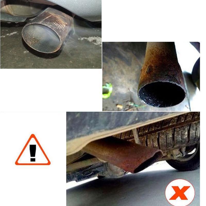 Car Stainless Steel H-shaped Bevel Exhaust Pipe Tail Throat Nozzle for A5 A6L S6