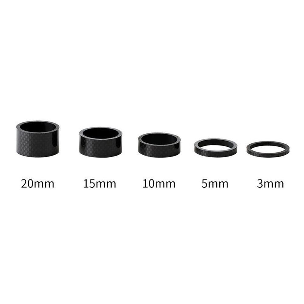 5pcs/set 28.6mm Carbon Fiber Washers MTB Bike Bicycle Headset Stem Spacers