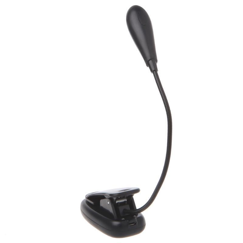 Flexible Arm Rechargeable Dimmable 7 LED USB Table Lamp Clip-on Bed Reading