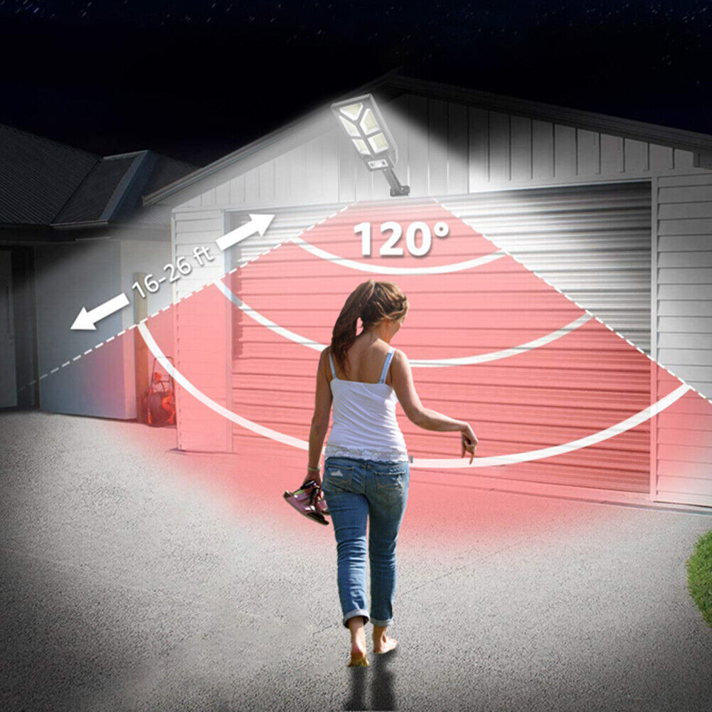 196 LED Solar Wall Light Waterproof Outdoor Motion Sensor Garden Path Lamp