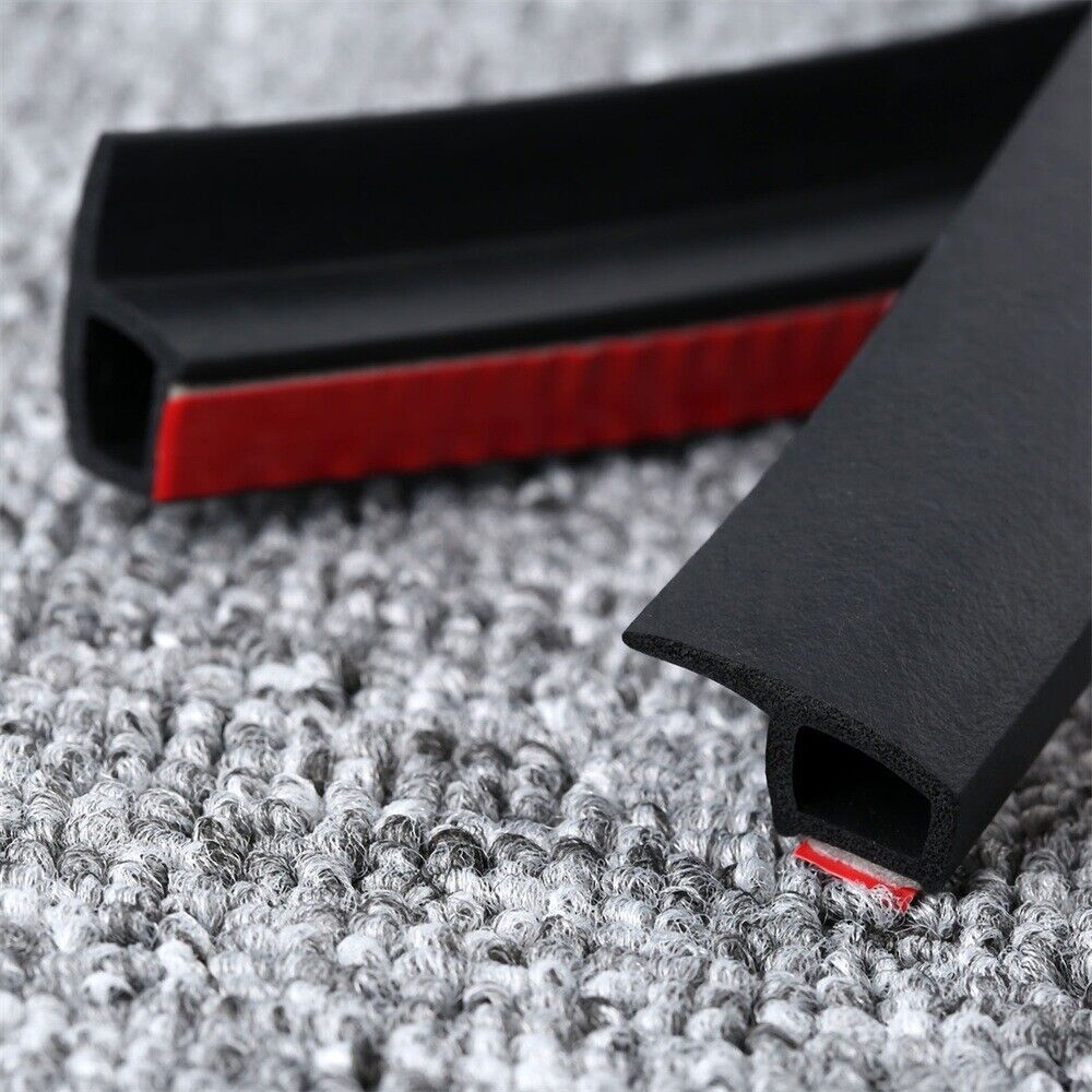 1Pc 4M Universal P-shape Car Truck Door Rubber Seal Weather Sealing Strip Black