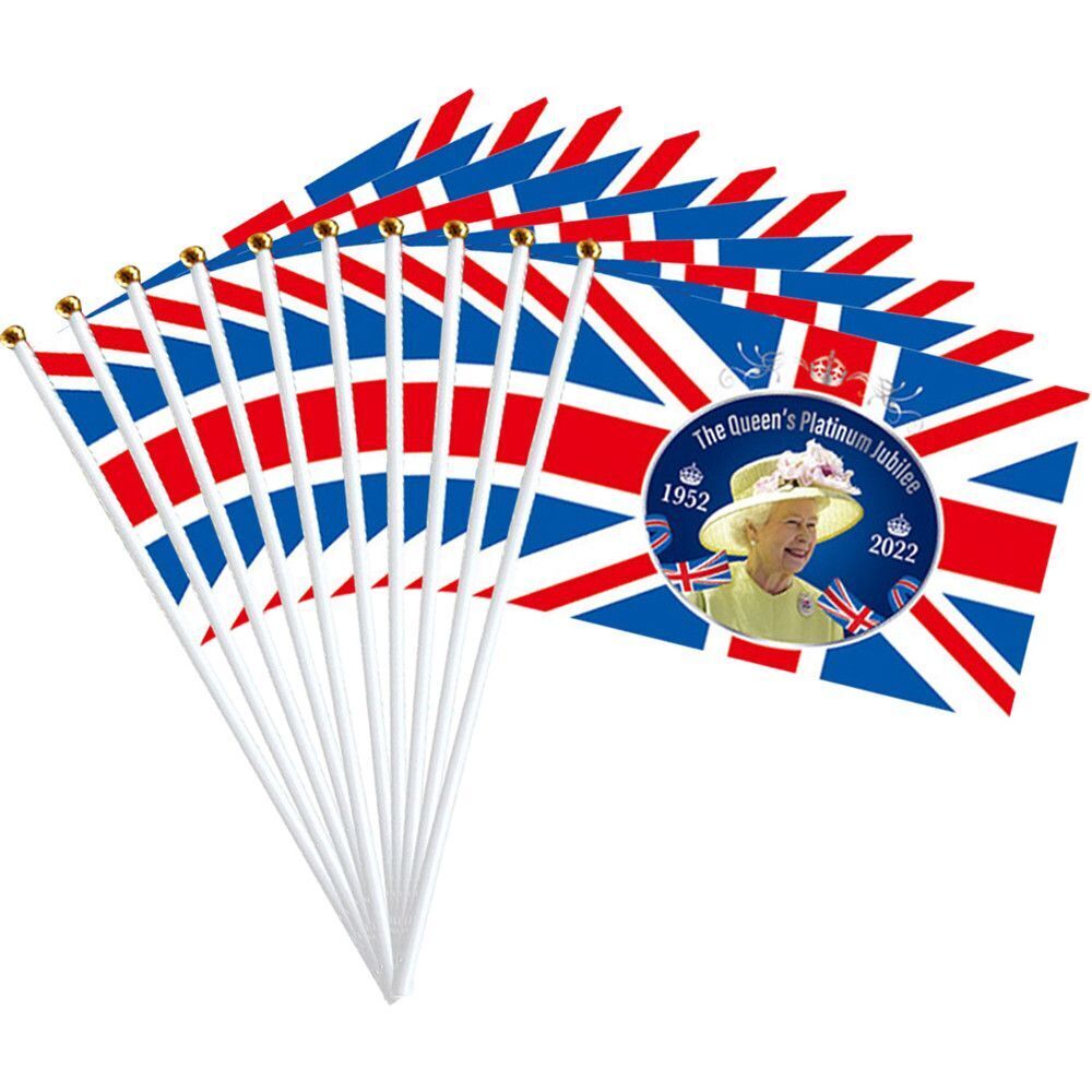 Bunting Parade Table Decoration Hand Waving  Flag Home Decor Polyester Queen