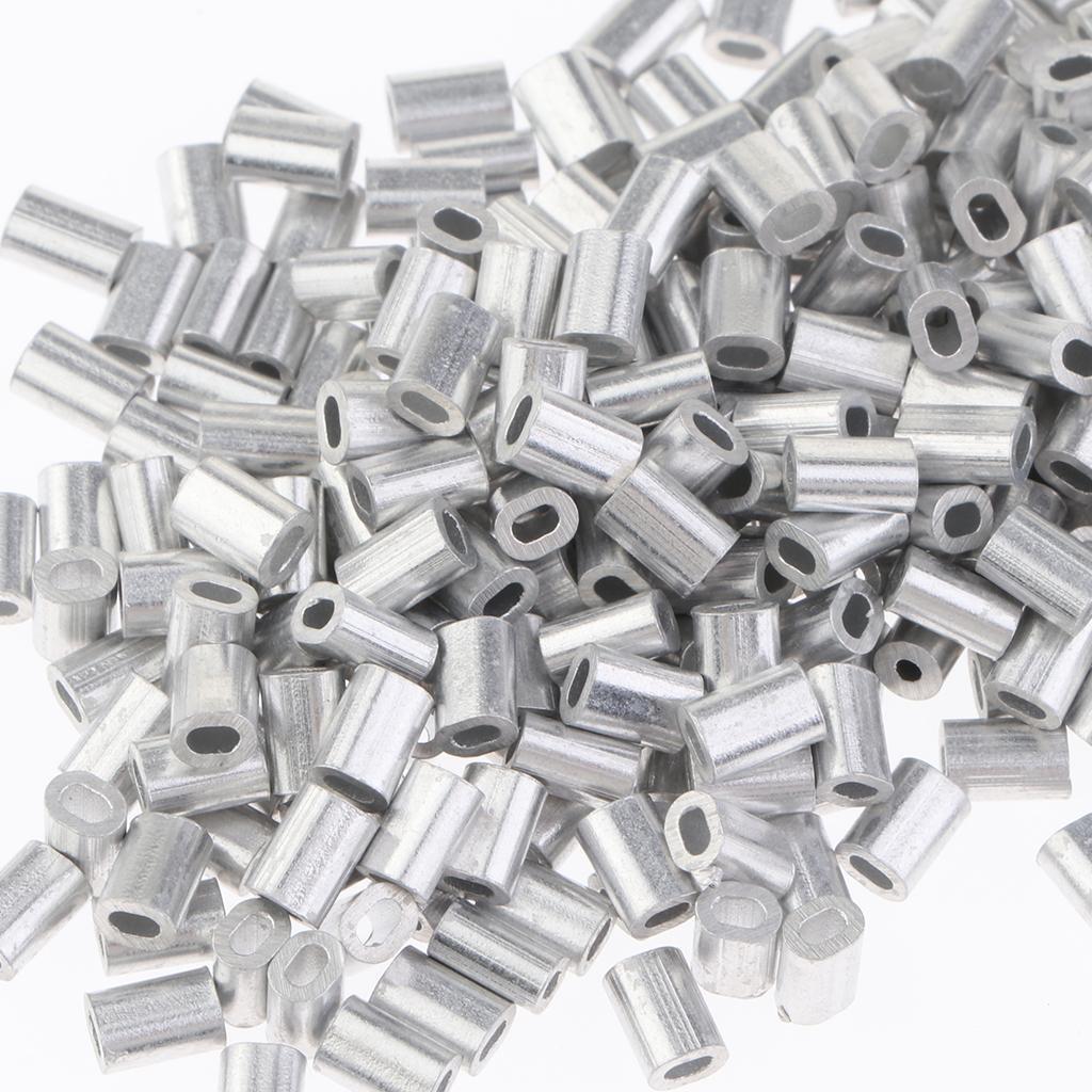 2000x Single Barrel Crimp Sleeves Mini Aluminum Crimp Connector 1mm 1.2mm