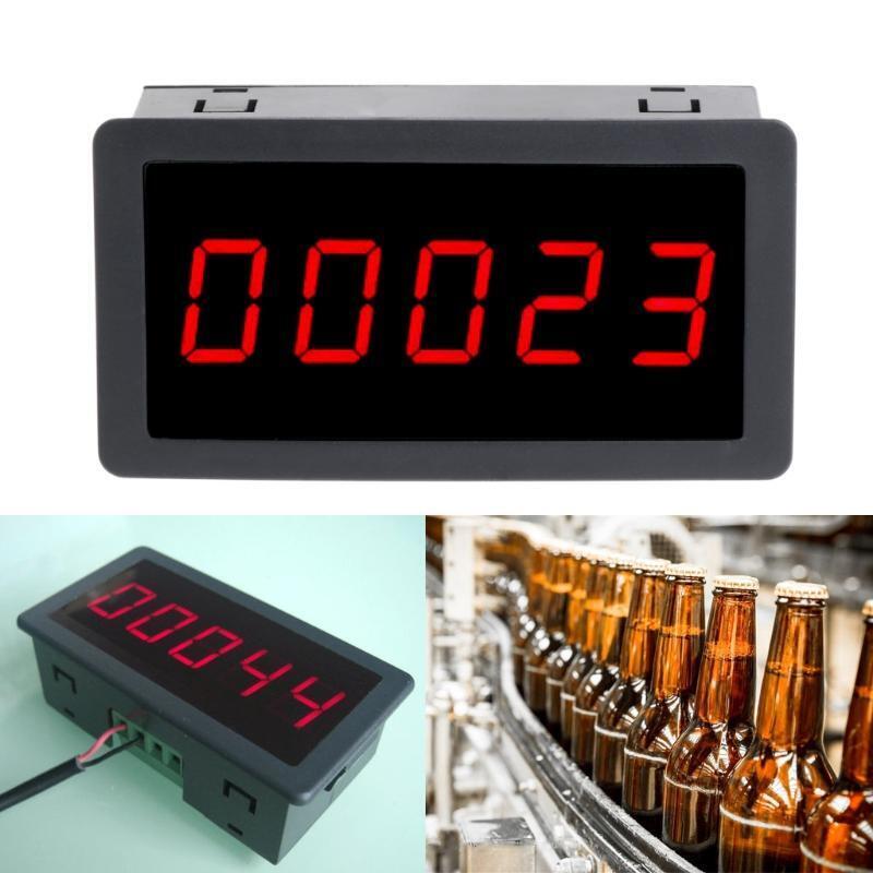DC 12-24V Red 5 Digit 0.56" LED Panel Counter Meter Up Plus Totalizer 0-99999
