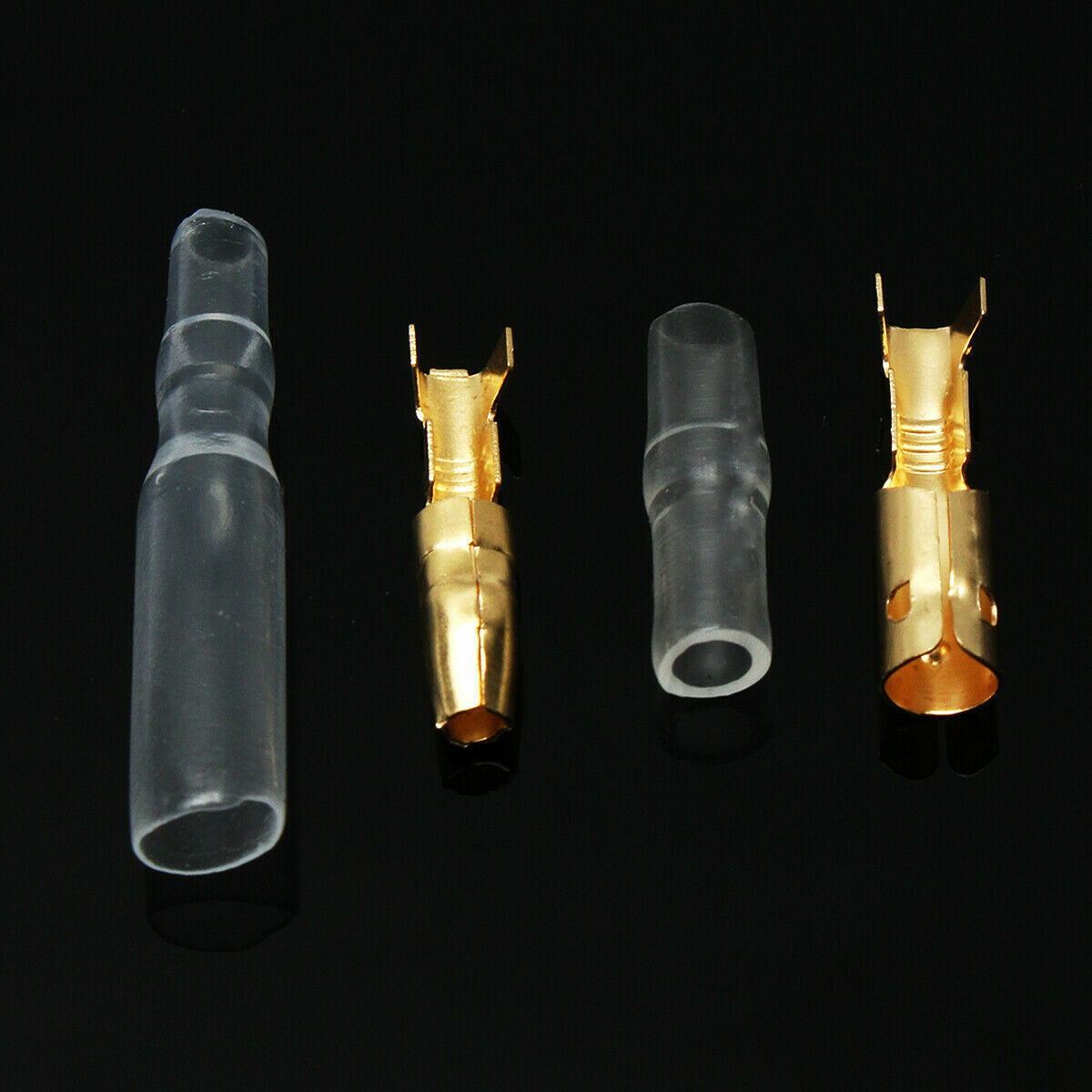 50Set 3.9mm Motorcycle Brass Bullet Connectors Male&Female Wire Terminals