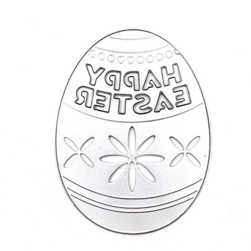 Happy Easter Egg Metal Cutting Dies Stencil DIY Scrapbooking Embossing Tool Card