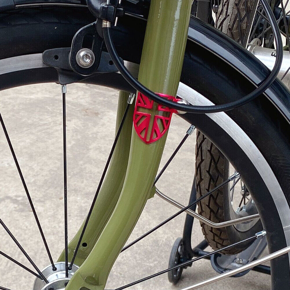 Bicycle Front Fork Protection Brake Line Protector for Brompton (Red)