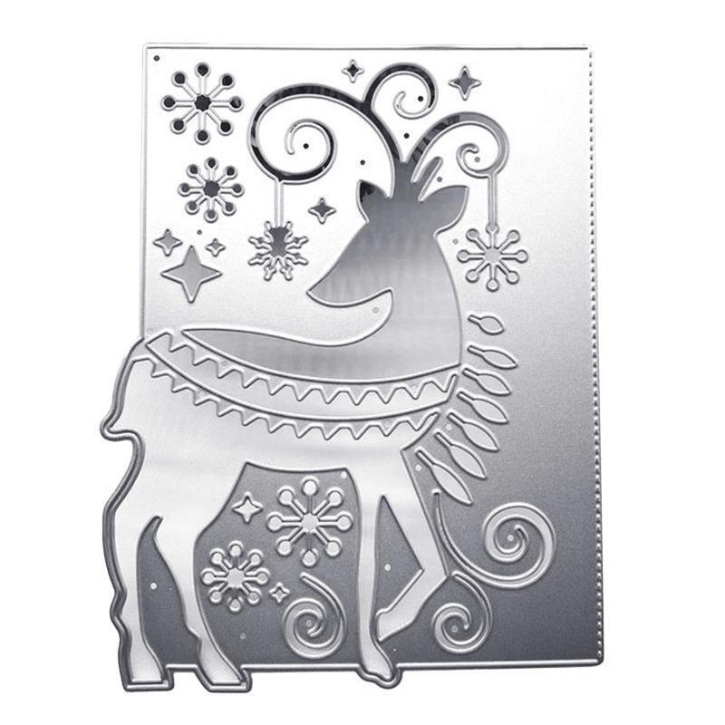 Christmas Deer Elk Metal Cutting Dies Stencil DIY Scrapbooking Album Paper Card