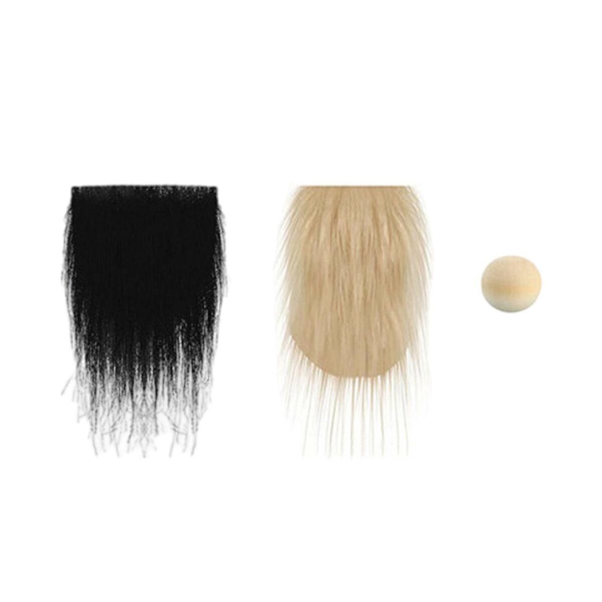 24 Count  Fabric Patches  Beard  Unfinished Wooden Balls