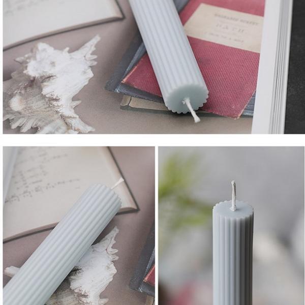 Long Plastic Stripes Candle Making Mold Pillar Shaped DIY Candle Mould
