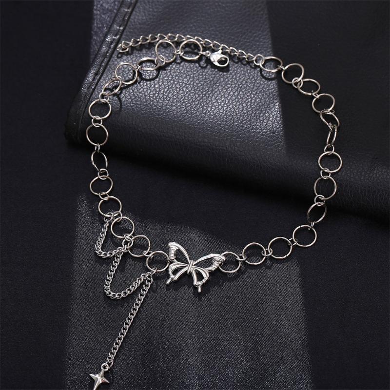 Ins Cold Wind Hip-hop Design Clavicle Chain Temperament Net Red Circle Necklace