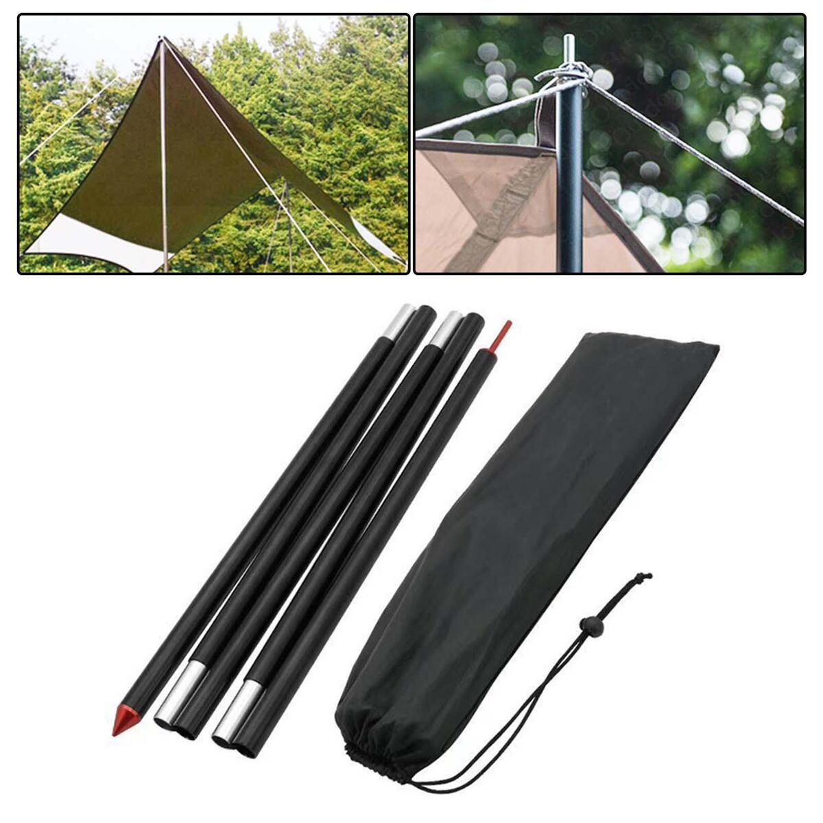 Awning Support Pole Tarp Tent Shade Garden Sunshade Camping Sun Shelter