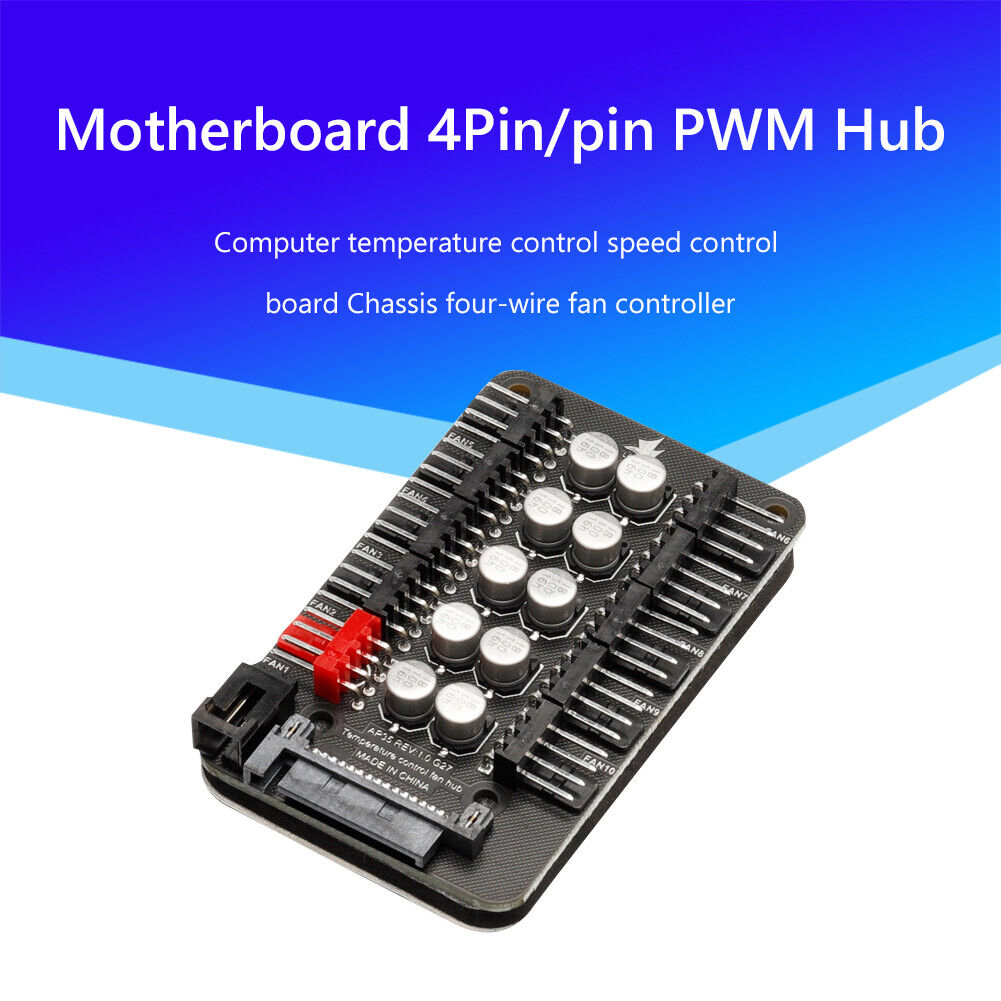 Motherboard 4 Pin PWM Cooler Fan HUB Splitter Power Extension Cable Adapter