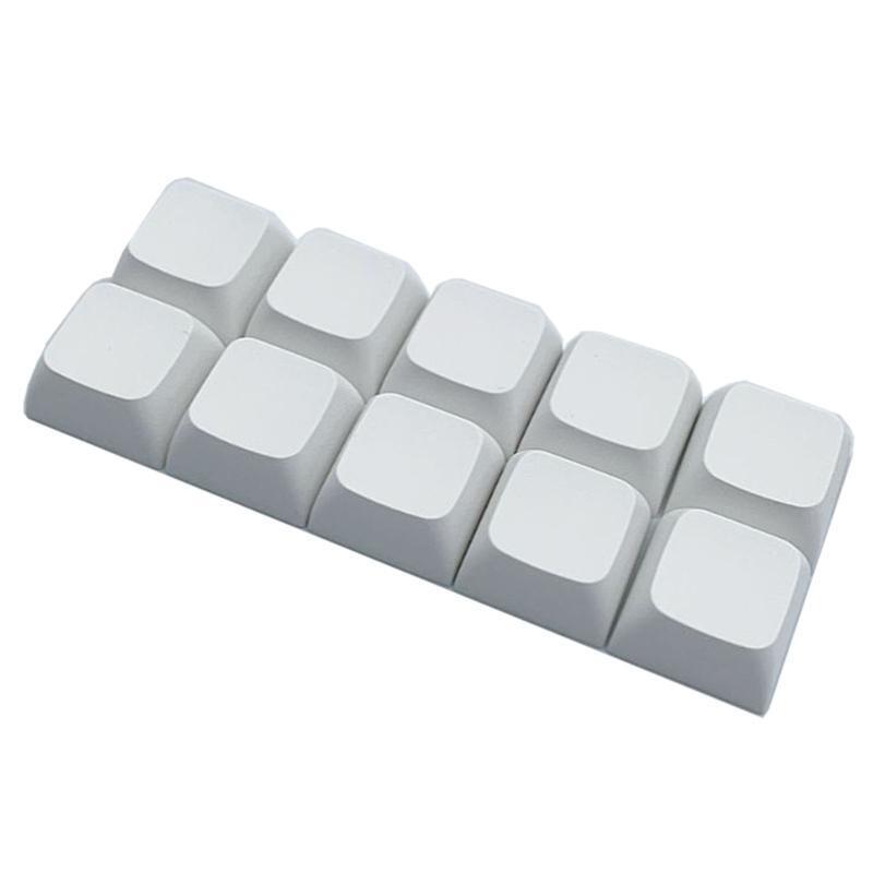 10 Keys PBT Keycap XDA Profile 1U Not Engraving Key Cover for Cherry MX Switches