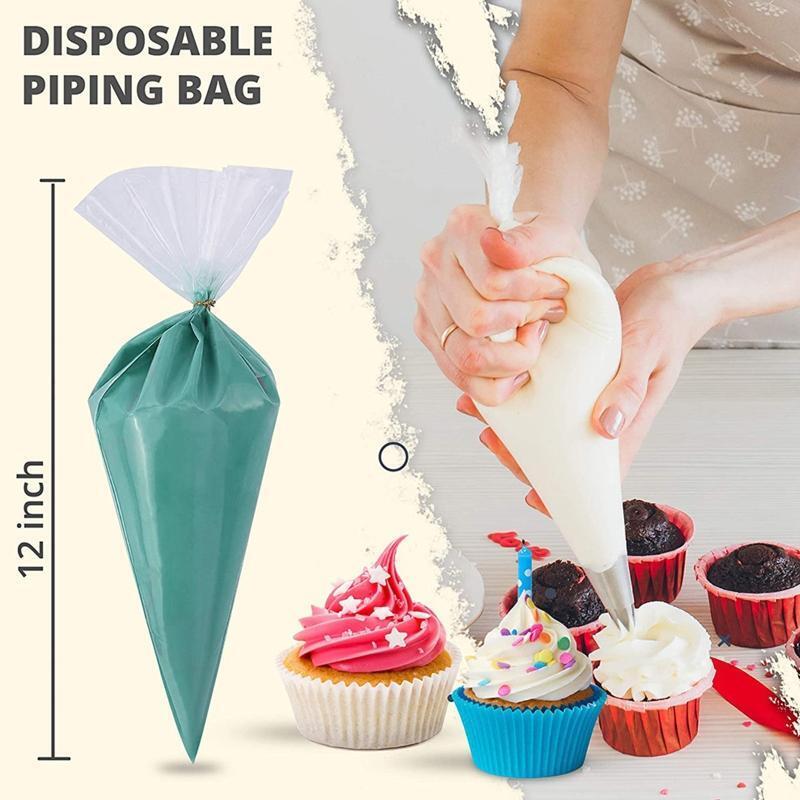 100 Pieces Cake Decorating Bags Easy to Handle Thick Pastry Bags Easy to Hold