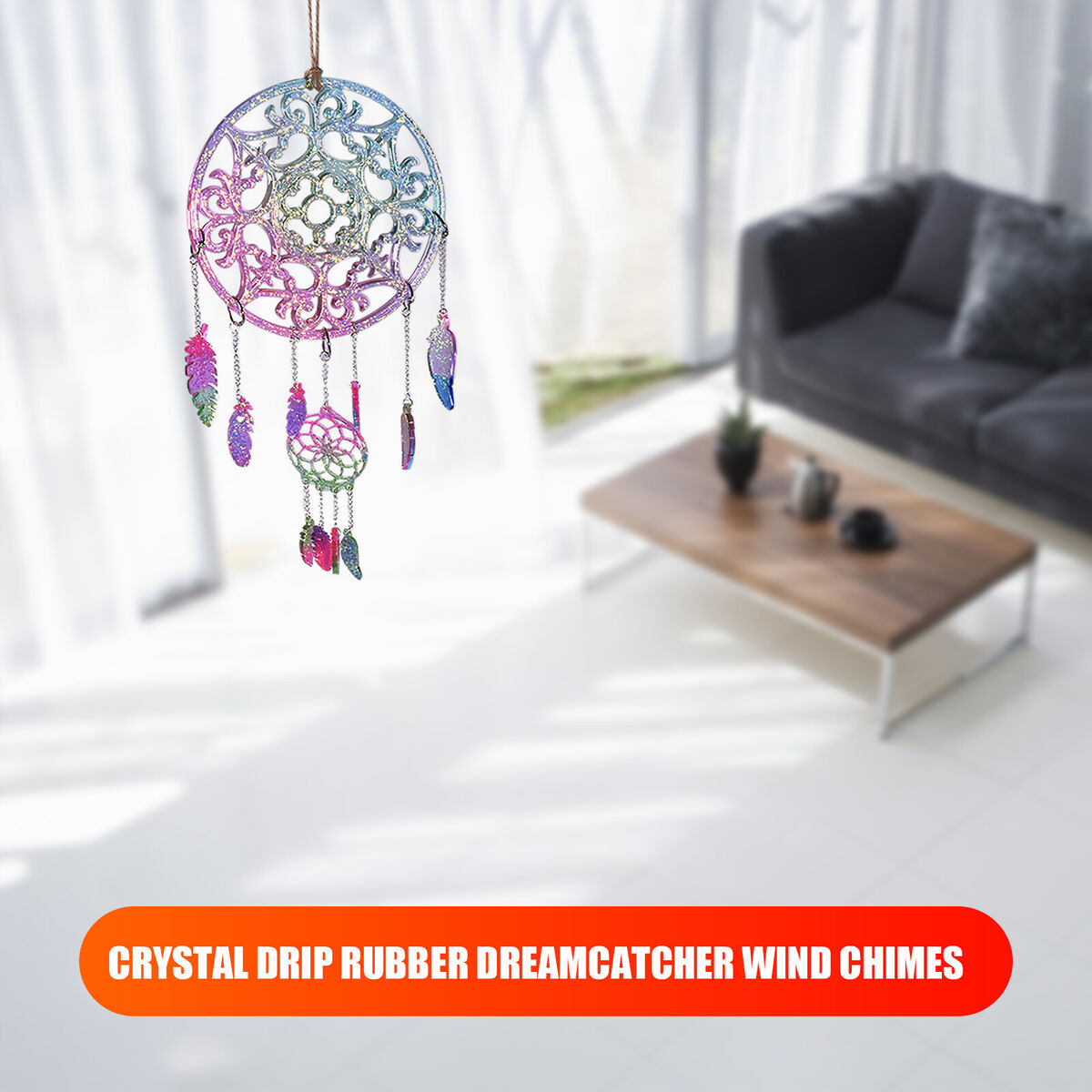 Dream Catcher Mold 15pcs Silicone Feather Pendant Dream Catcher Mold (1)