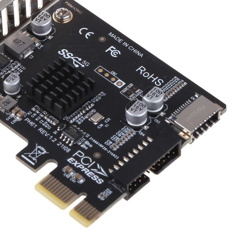 PCI Express Card PCI-E to USB3 Type-E Front Panel Type-C 19P 20P Expansion Card