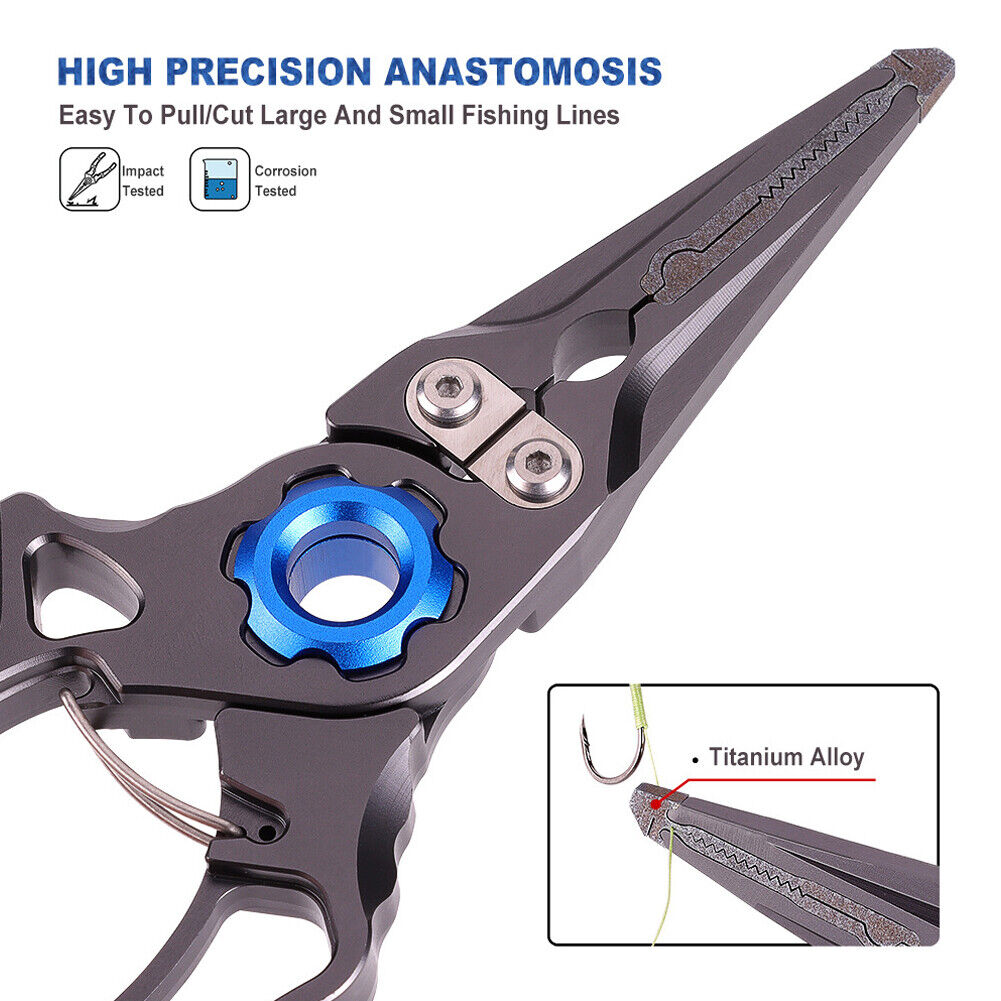 Outdoor Fishing Pliers Tongs Fish Hook Remover Braid Line Cutter Scissors