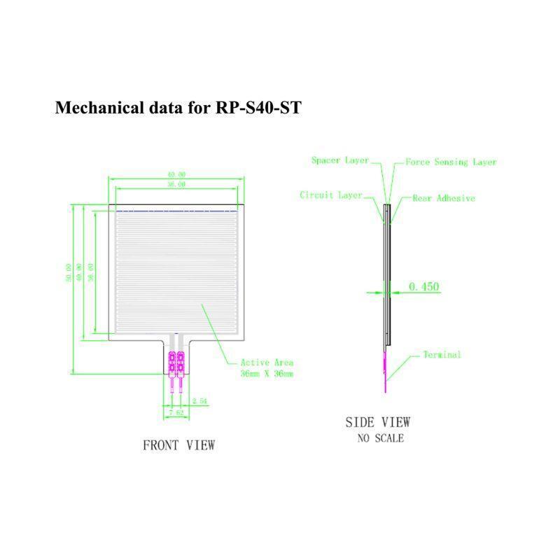 RP-S40-ST High Accuracy Thin Film Pressure Sensor Force Sensor High Accuracy