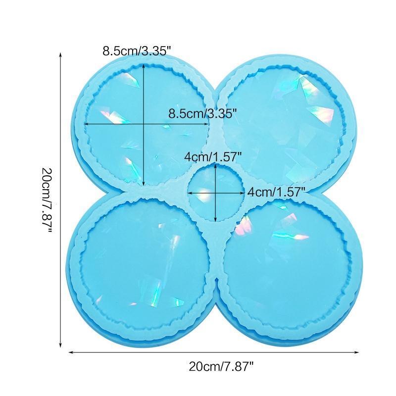 Diy Homemade Mold Coffee Coaster Light and Shadow Creative Silicone Tray Mold