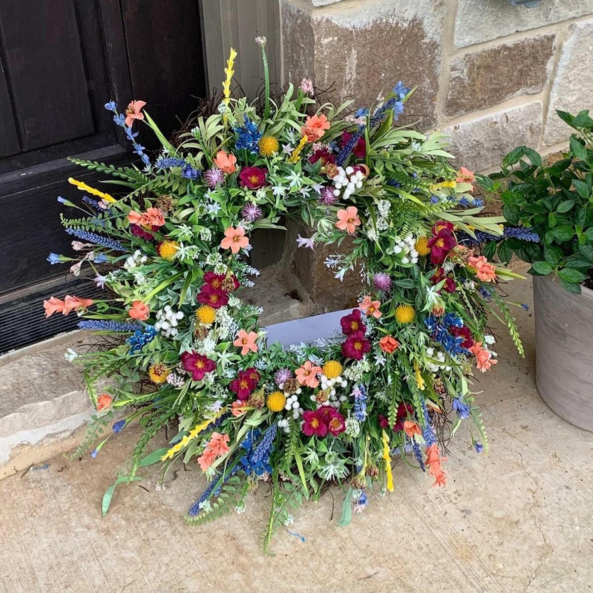 2x Round Spring and  Wreath Spring Hanging Ornaments  Decor