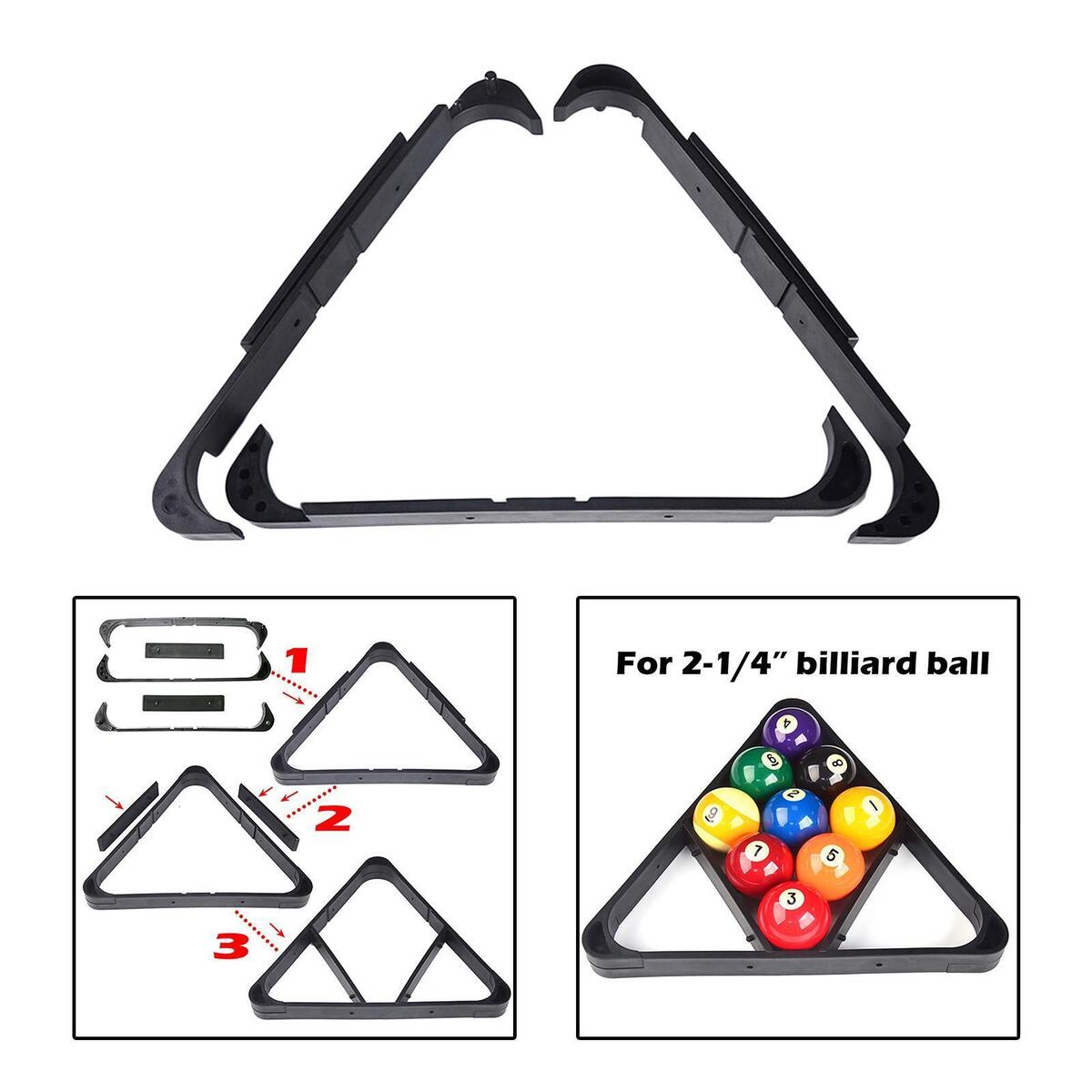 Billiard Triangle Ball Rack Holder for 2-1/ 4inch Balls Pool Rack Pool Table