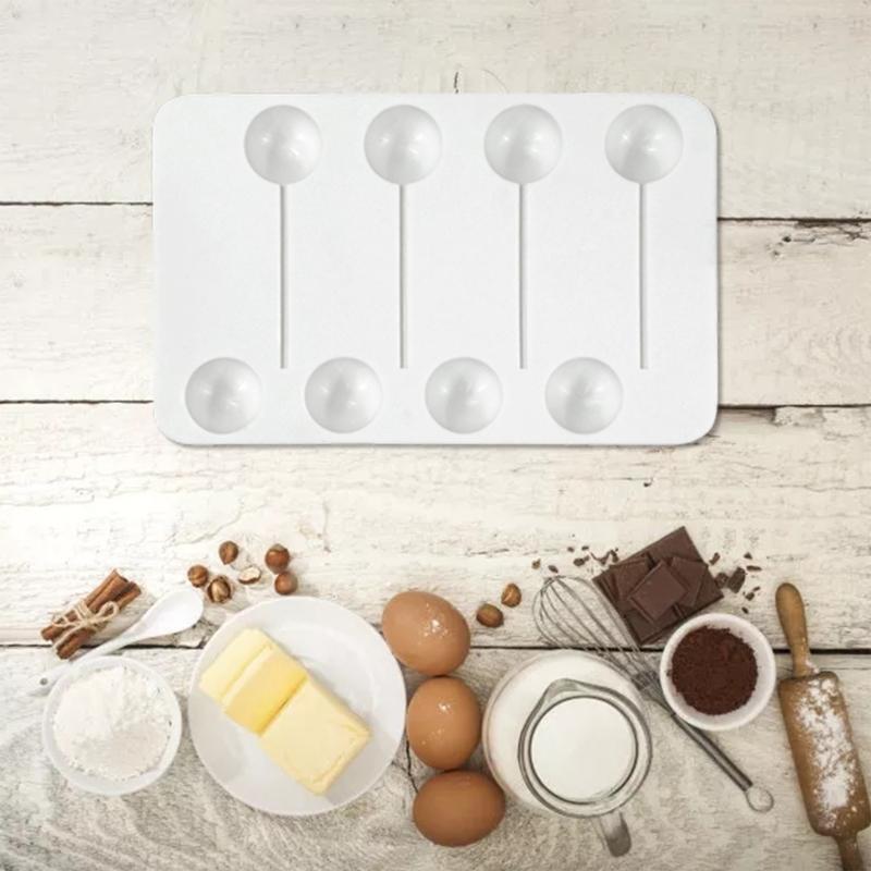 Silicone Lollipop Mold Cute Round Shape Candy Mold Christmas Kids Gift Durable