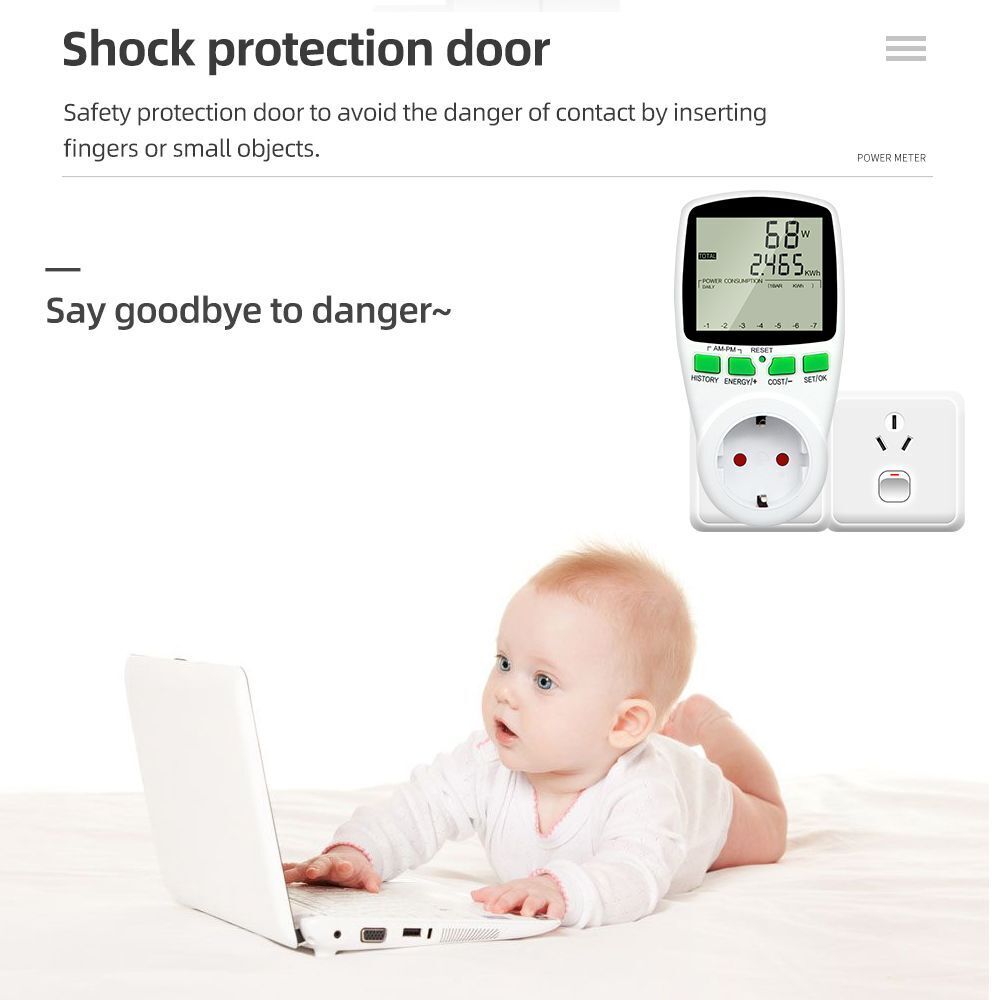 Analyzer Energy Monitor Electricity Meter Socket Power Meter Power Consumption