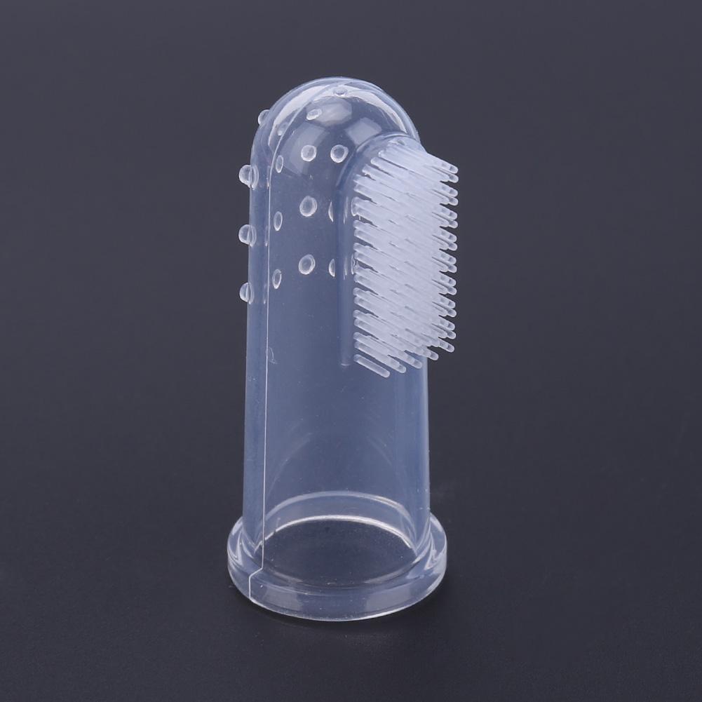 Baby Finger Toothbrush Children Teeth Massage Soft Silicone Brush(White)